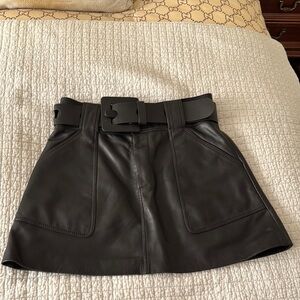 Black Leather Mini Skirt